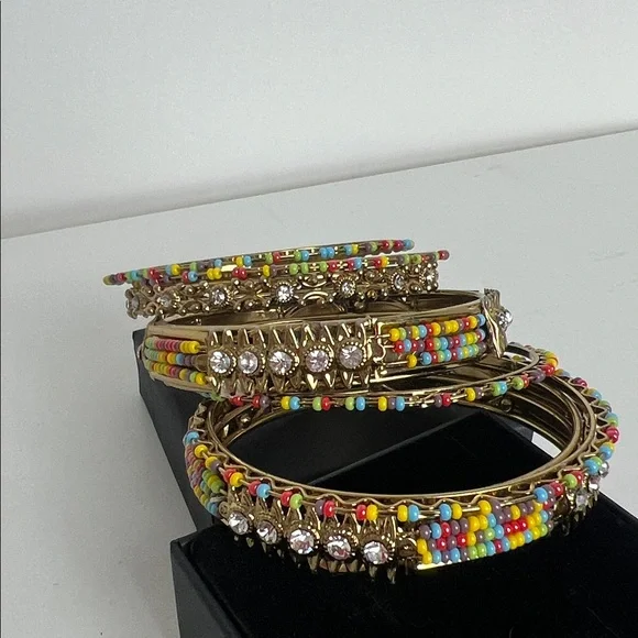 Colorful Beaded Gold Bracelets - Picture 5 of 7